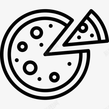披萨美味直系图标图标