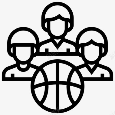 团队篮球小组图标图标