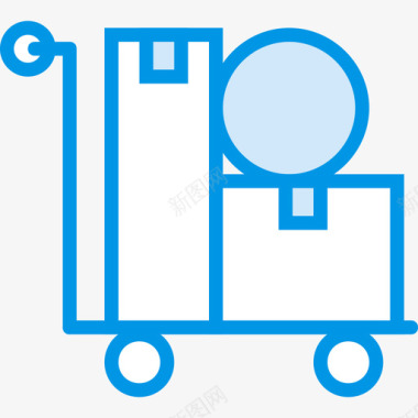送货车商务和营销蓝色图标图标