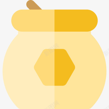 蜂蜜食物颜色平淡图标图标