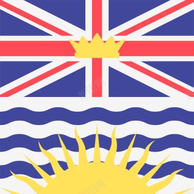 不列颠哥伦比亚省国际旗帜4广场图标图标