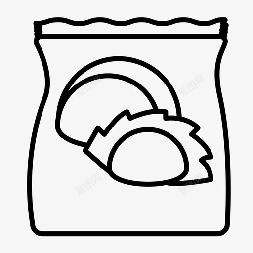 小吃包零食袋薯条图标svg_新图网 https://ixintu.com 包装 垃圾食品 小吃包 薯条 零食袋 食品