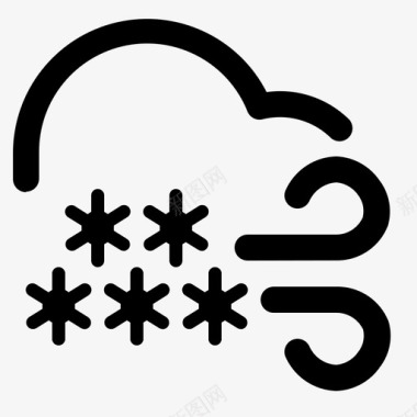 雪和风云天气图标图标