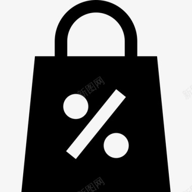 购物袋黑色星期五10装满图标图标