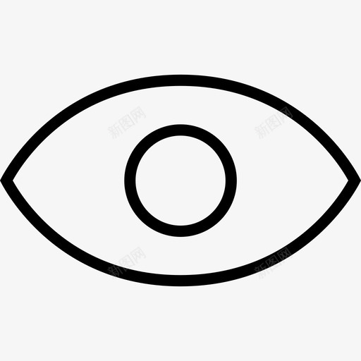 眼睛用户界面5细线图标svg_新图网 https://ixintu.com 用户界面5 眼睛 细线