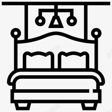 床枕头房间图标图标