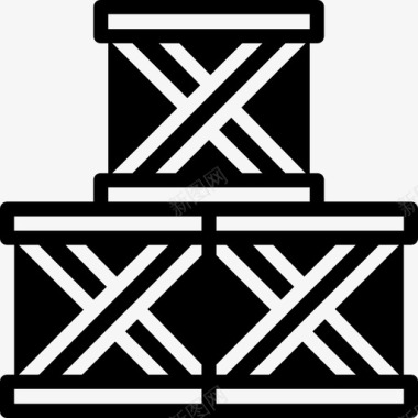 箱子3号交货填充图标图标