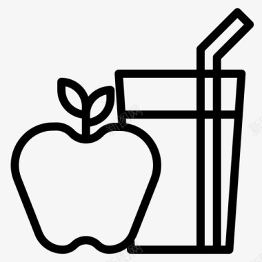 苹果汁饮料水果图标图标