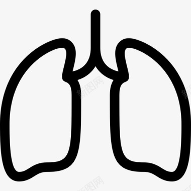 肺医学图标2轮廓图标