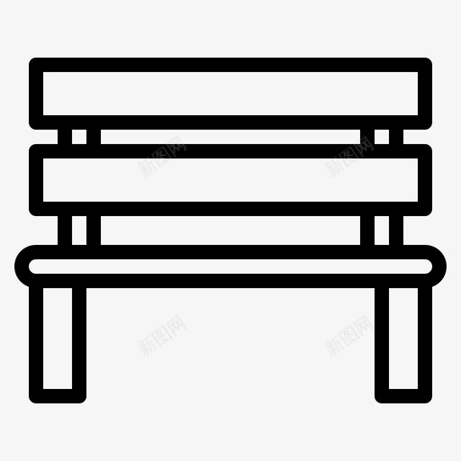 长凳椅子家具图标svg_新图网 https://ixintu.com 室外 家具 座椅 椅子 长凳