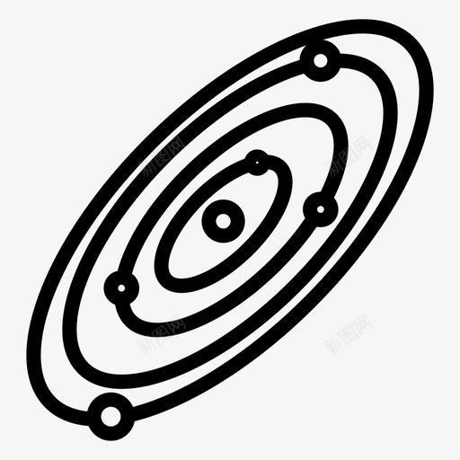天文学轨道行星系统图标svg_新图网 https://ixintu.com 天文学 学校2 行星 行星系统 轨道