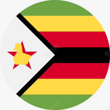 津巴布韦国旗圆形图标图标