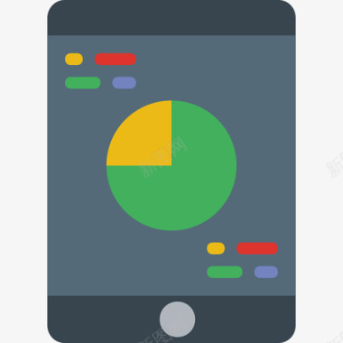 智能手机搜索引擎优化和分析平面图标图标