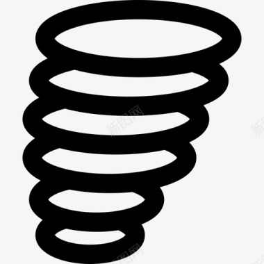 龙卷风天气11直线型图标图标