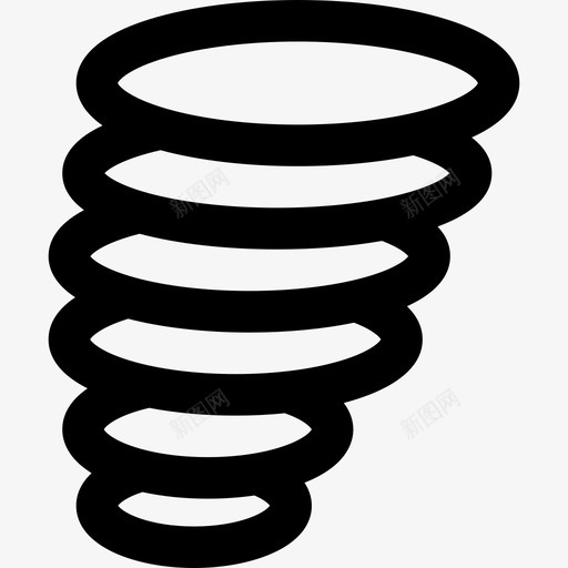 龙卷风天气11直线型图标svg_新图网 https://ixintu.com 天气11 直线型 龙卷风