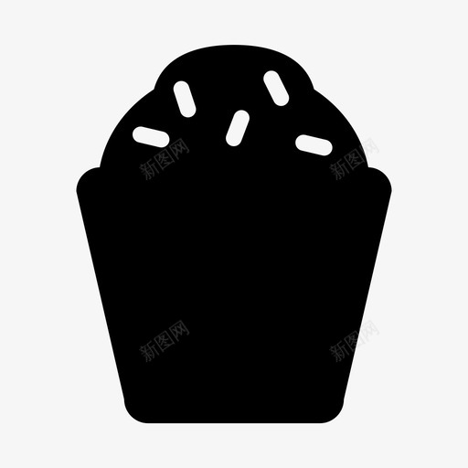 纸杯蛋糕面包房甜品图标svg_新图网 https://ixintu.com 甜品 纸杯蛋糕 请客 面包房