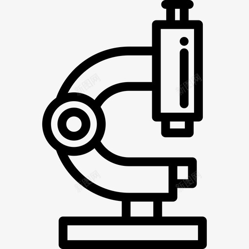 显微镜学校直线图标svg_新图网 https://ixintu.com 学校 显微镜 直线