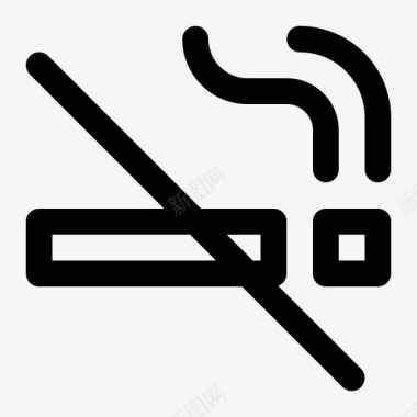 无烟香烟毒品图标图标