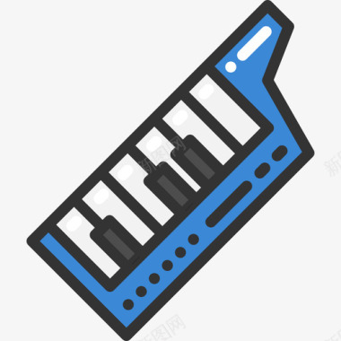 Keytar乐器3线性颜色图标图标