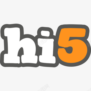 Hi5彩色社交网络图标图标