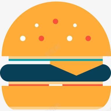 汉堡包食品食品收藏图标图标