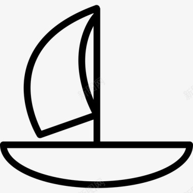 帆船旅行运输直航图标图标