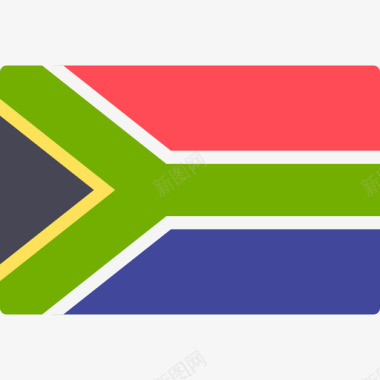 南非国际旗帜长方形图标图标