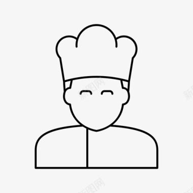 厨师化身男人图标图标