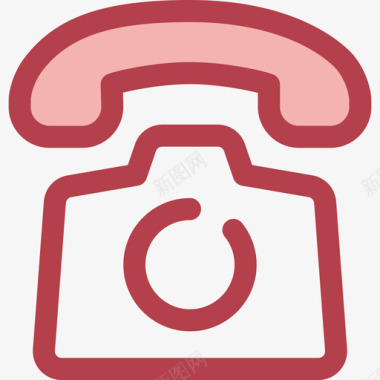 电话通讯9红色图标图标