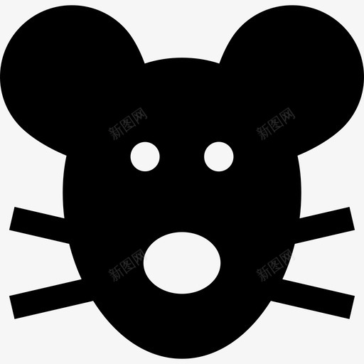 老鼠动物7填充图标svg_新图网 https://ixintu.com 动物7 填充 老鼠