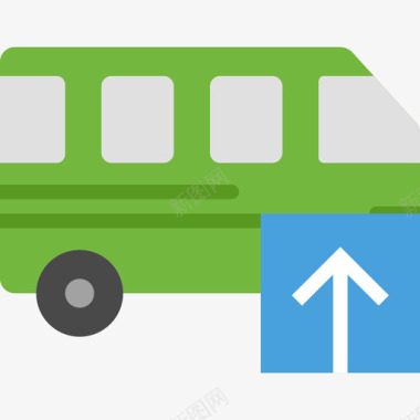 公共汽车6路平车图标图标