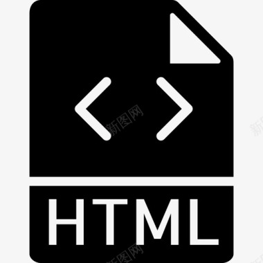 Html文件类型集填充图标图标