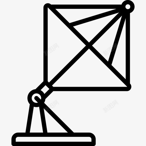 雷达空间装置线性图标svg_新图网 https://ixintu.com 空间装置 线性 雷达