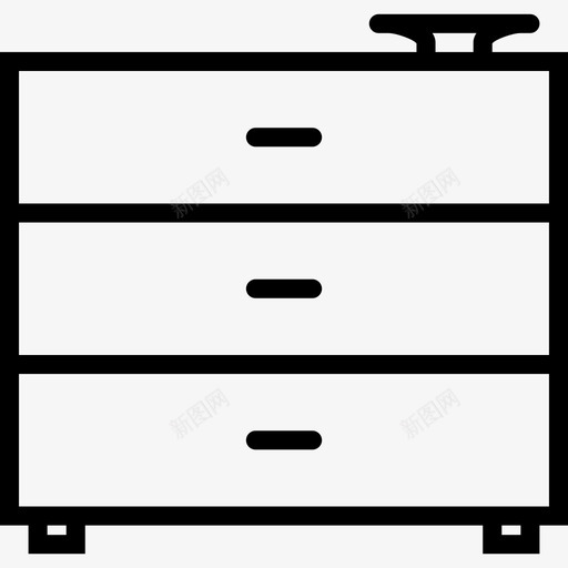 抽屉柜家用套装直线型图标svg_新图网 https://ixintu.com 家用套装 抽屉柜 直线型