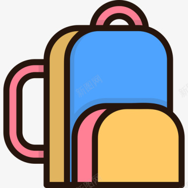 背包教育11线性颜色图标图标