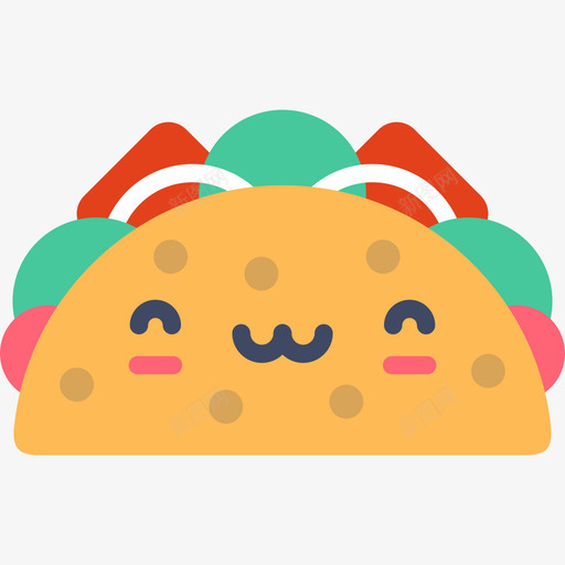 玉米卷可爱的食物2平淡图标svg_新图网 https://ixintu.com 可爱的食物2 平淡 玉米卷