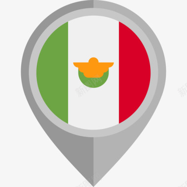 墨西哥国旗圆形图标图标
