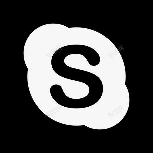 Skype坚实的社交媒体徽标填充图标svg_新图网 https://ixintu.com Skype 坚实的社交媒体徽标 填充
