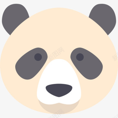 熊猫熊动物19扁平图标图标