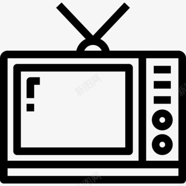 电视家具和家居用品图标图标