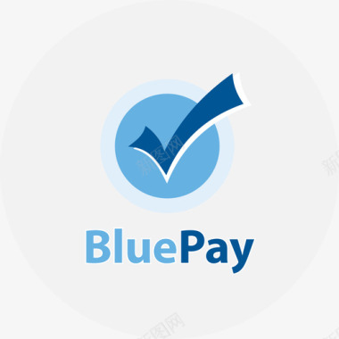 Bluepay支付网关圆形平面图标图标