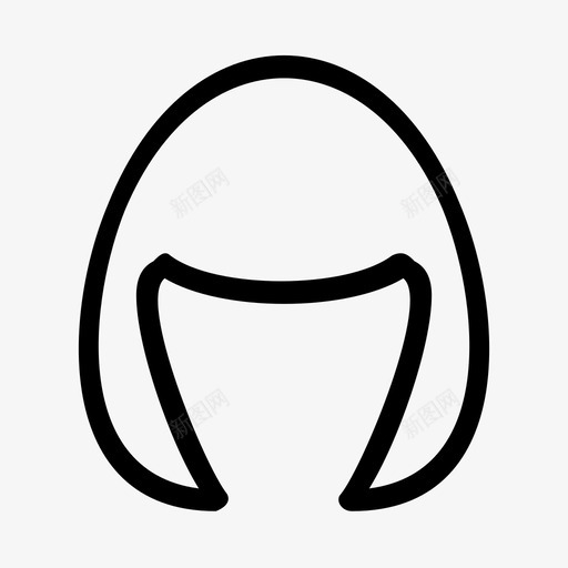 头发绅士发型图标svg_新图网 https://ixintu.com 发型 头发 女人 绅士