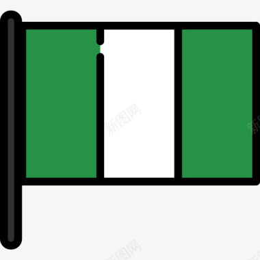 尼日利亚国旗收藏2号桅杆图标图标