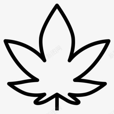 大麻印度效果大麻图标图标