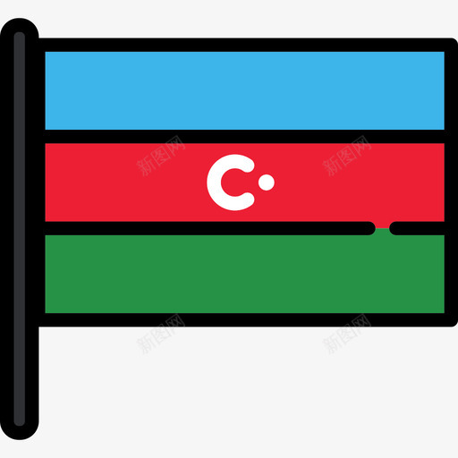 阿塞拜疆国旗收藏2桅杆图标svg_新图网 https://ixintu.com 桅杆 阿塞拜疆国旗收藏2
