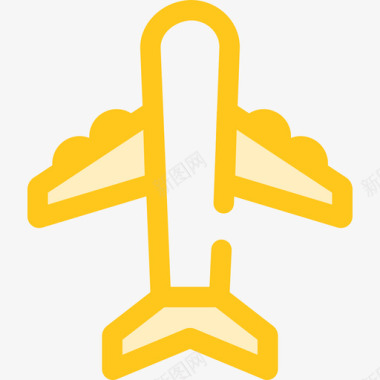 飞机运输10黄色图标图标