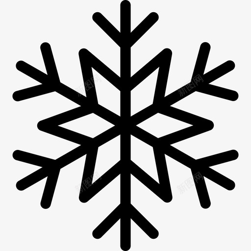 雪花圣诞元素直线型图标svg_新图网 https://ixintu.com 圣诞元素 直线型 雪花