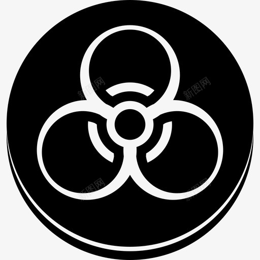 生物危害化学元素填充图标svg_新图网 https://ixintu.com 化学元素 填充 生物危害