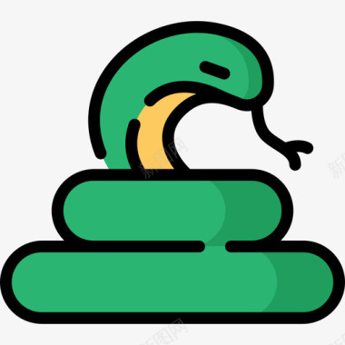 蛇墨西哥线形颜色图标图标