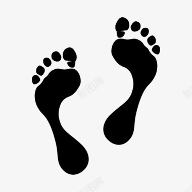人类的脚印图标图标